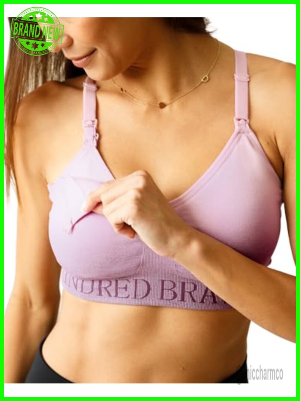 Hands Free Pumping Nursing Sports Bra Wireless Racerback